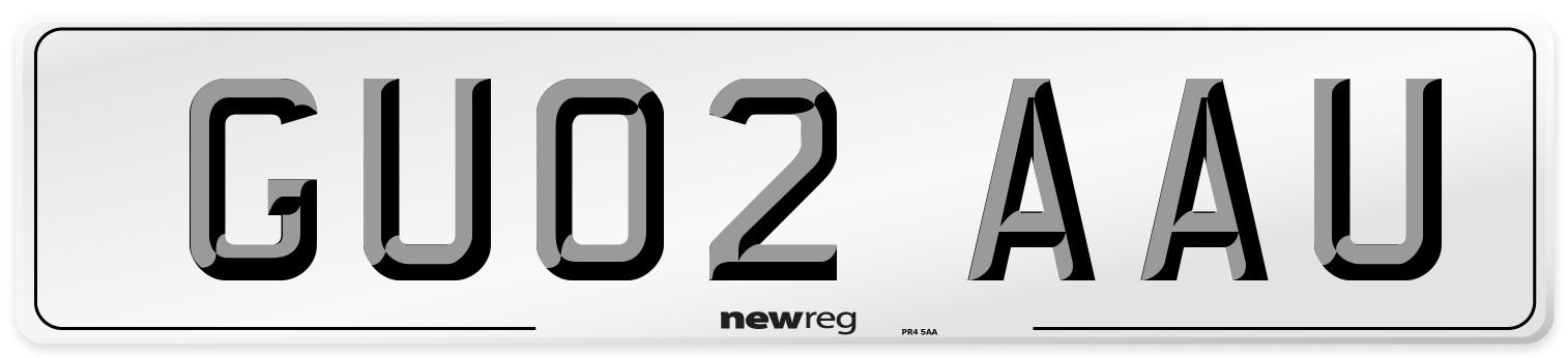 GU02 AAU Number Plate from New Reg
